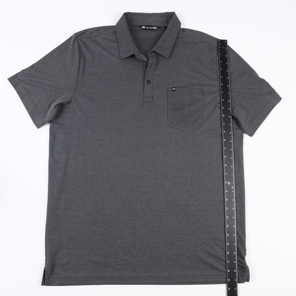 Travis Mathew Golf Polo Shirt Mens XL Dark Gray Pima Cotton Blend - Picture 4 of 12